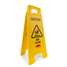 Rubbermaid Caution Wet Floor Sign 6112-77, 2-Sided, Yellow